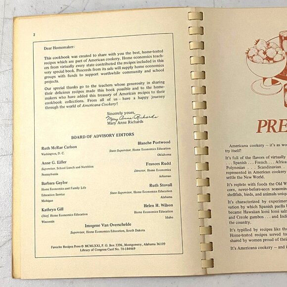 Americana Cookery Spiral Bound Cookbook Vintage 70s - Picture 3 of 6